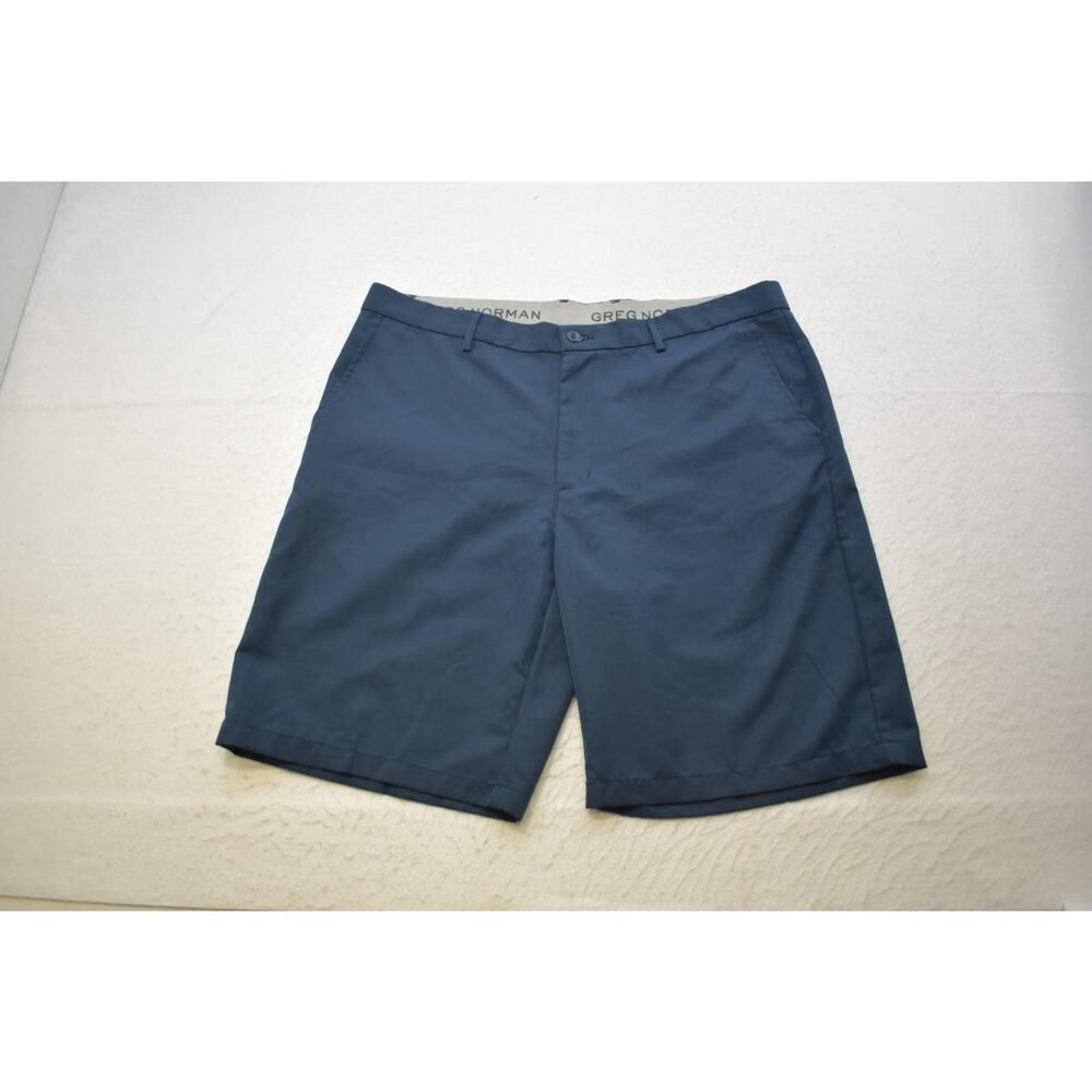 Greg Norman Shark Performance Blue Flat Athletic Golf Shorts Mens Size‎ 38